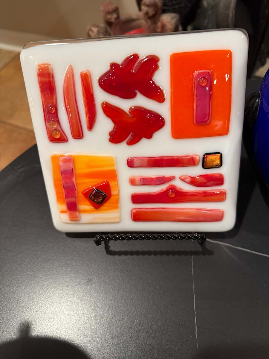 Orange Fish Square by Candice Treat Murphy, Image 1.