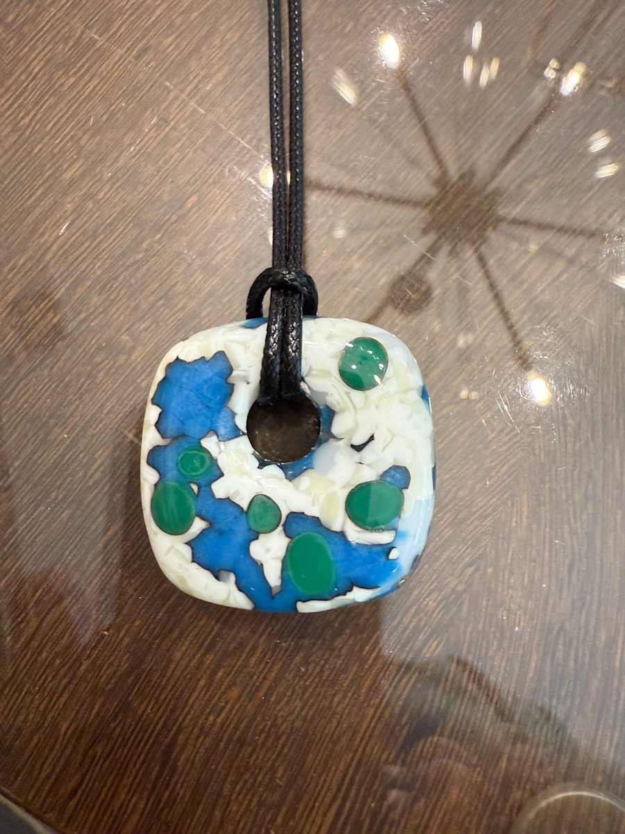 Egyptian Blue and Vanilla Necklace #4 by Candice Treat Murphy, Image 3.