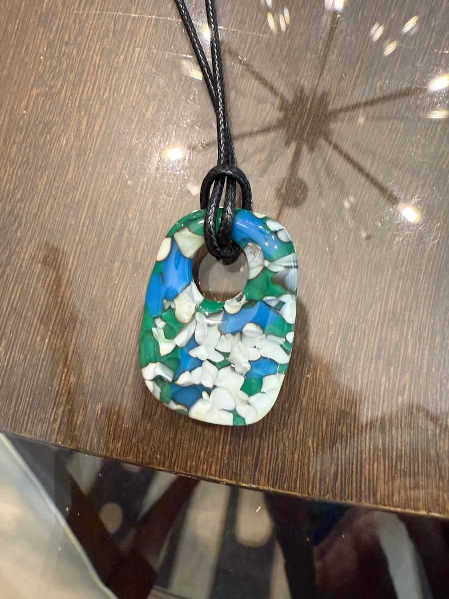 Egyptian Blue and Vanilla Necklace #2 by Candice Treat Murphy, Image 3.