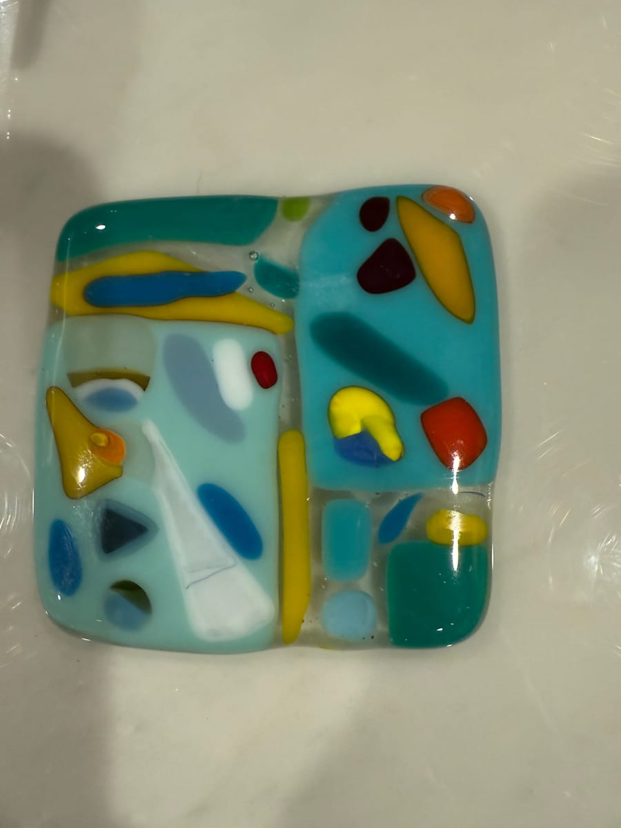Aqua Party Square by Candice Treat Murphy, Image 1.