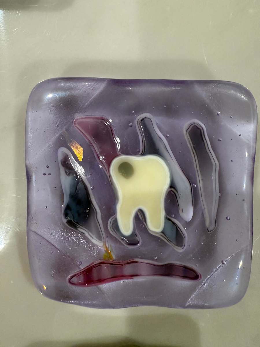 3” Abstract Tooth Sushi Dish #15 by Candice Treat Murphy, Image 2.