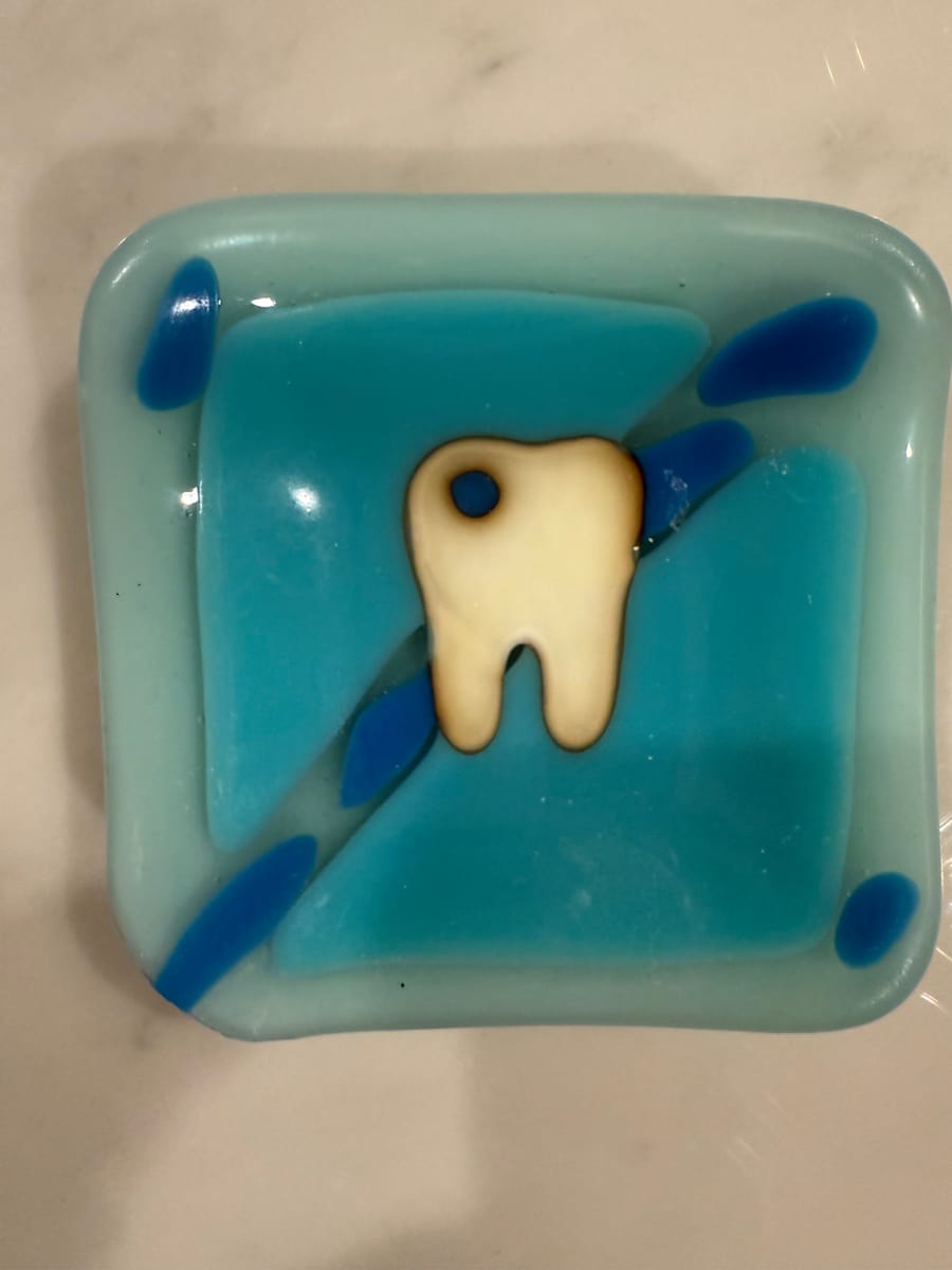 3” Abstract Tooth Sushi Dish #13 by Candice Treat Murphy, Image 1.