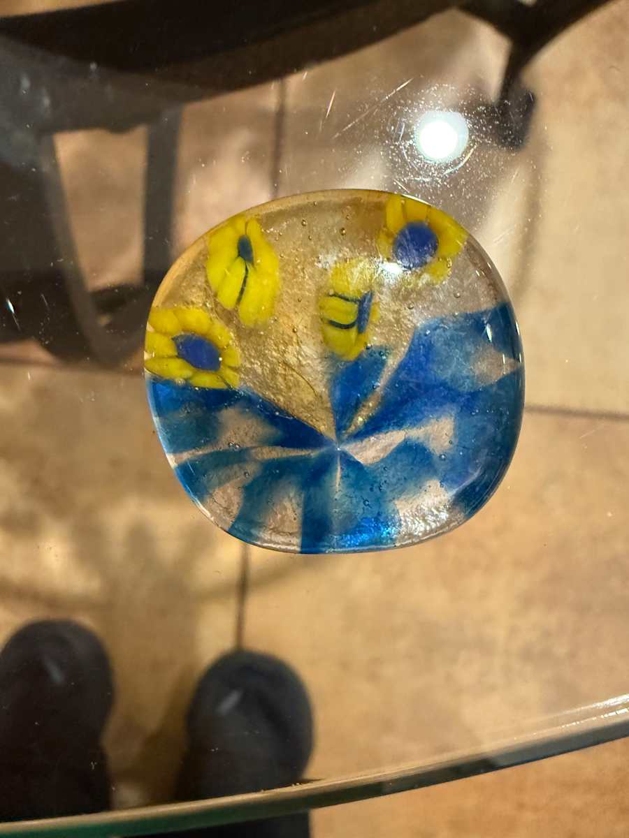 Ukraine Sunflower Small Soother Stone I by Candice Treat Murphy, Image 2.