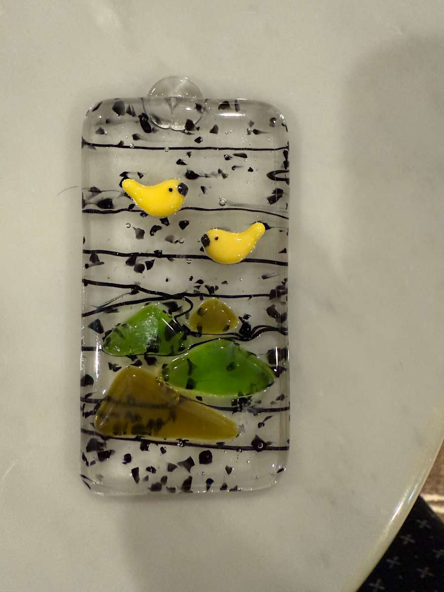 Two Little Yellow Birds Ornament #5 by Candice Treat Murphy, Image 2.