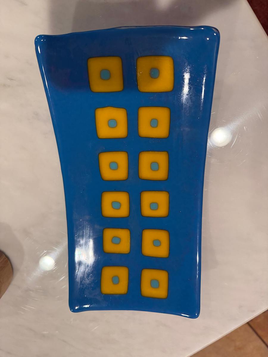Egyptian Blue and Yellow Sushi Tray by Candice Treat Murphy, Image 5.