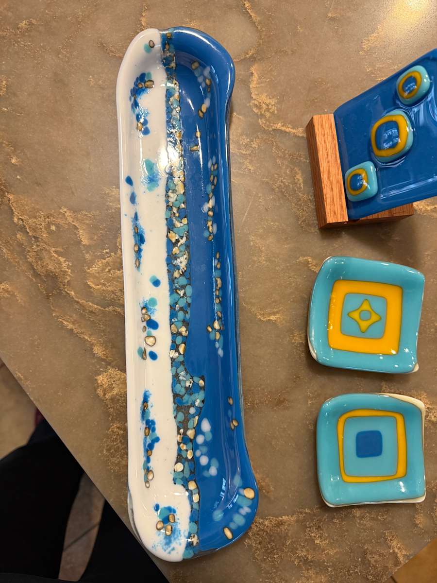 Egyptian Blue, White, Turquoise, and Vanilla Tray by Candice Treat Murphy, Image 5.