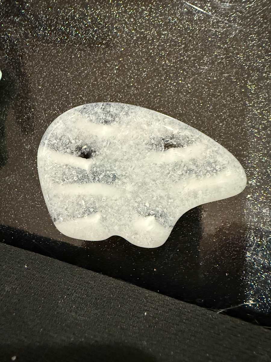 Glow-in-the-Dark White and Black Pocket Bear by Candice Treat Murphy, Image 1.