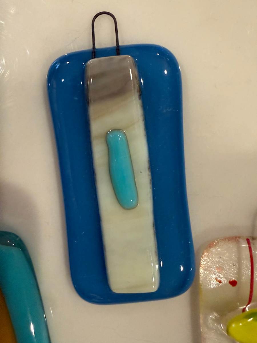 Egyptian Blue, Vanilla Streaky, and Turquoise Ornament 1 by Candice Treat Murphy, Image 3.