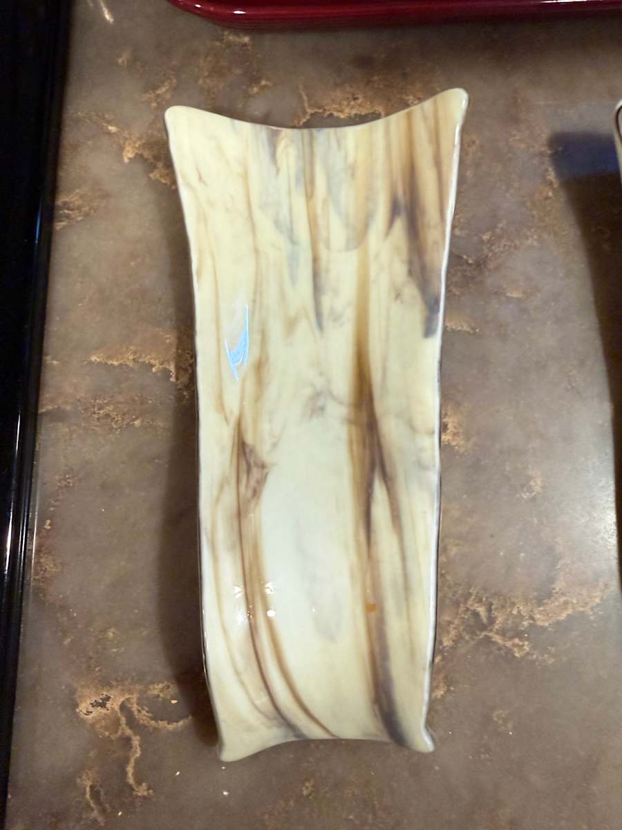 Modern Large Spoon Rest #3 (Vanilla Streaky) by Candice Treat Murphy, Image 4.