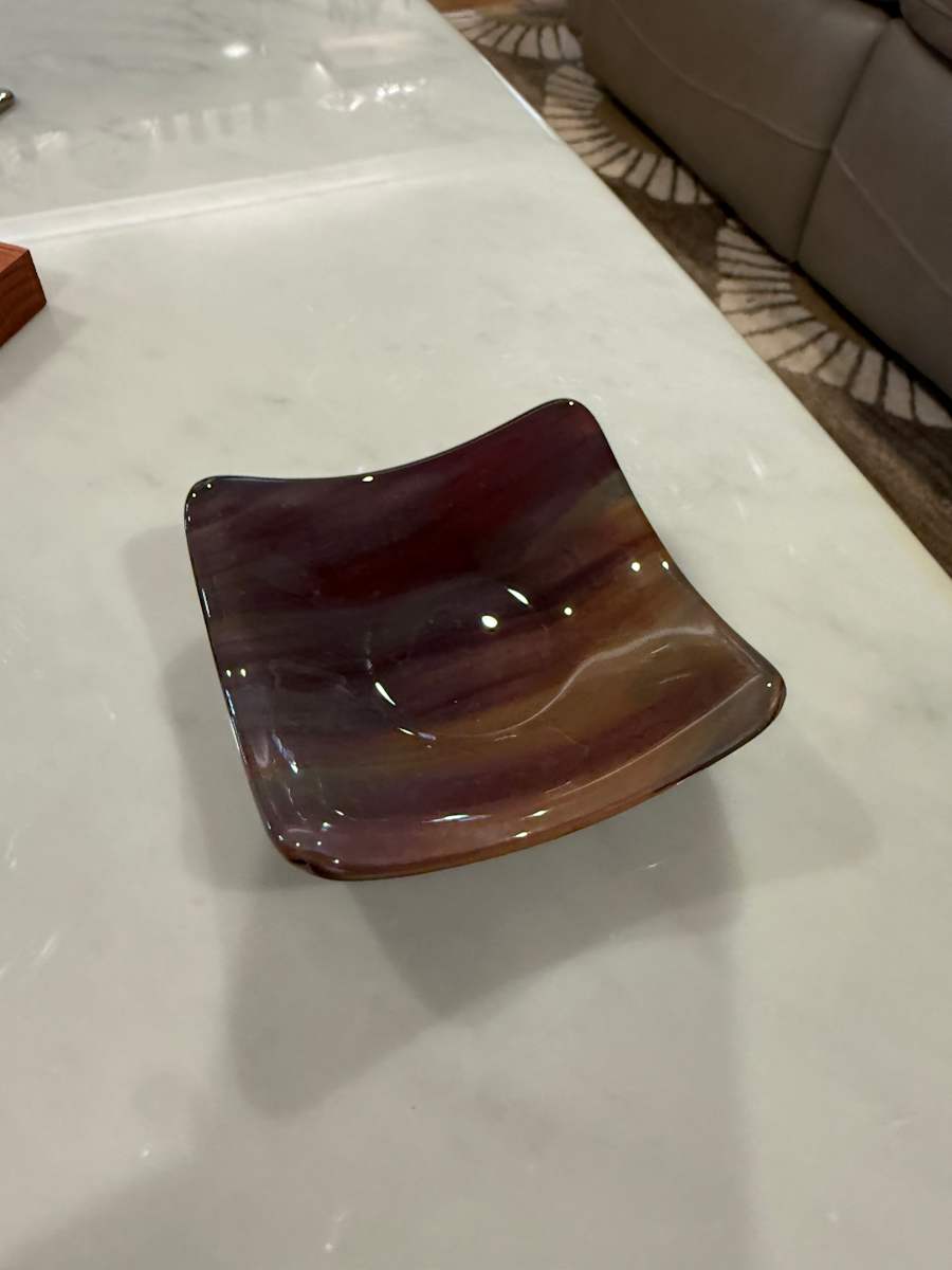 4” Streaky Browns Sushi Dish #1 by Candice Treat Murphy, Image 4.