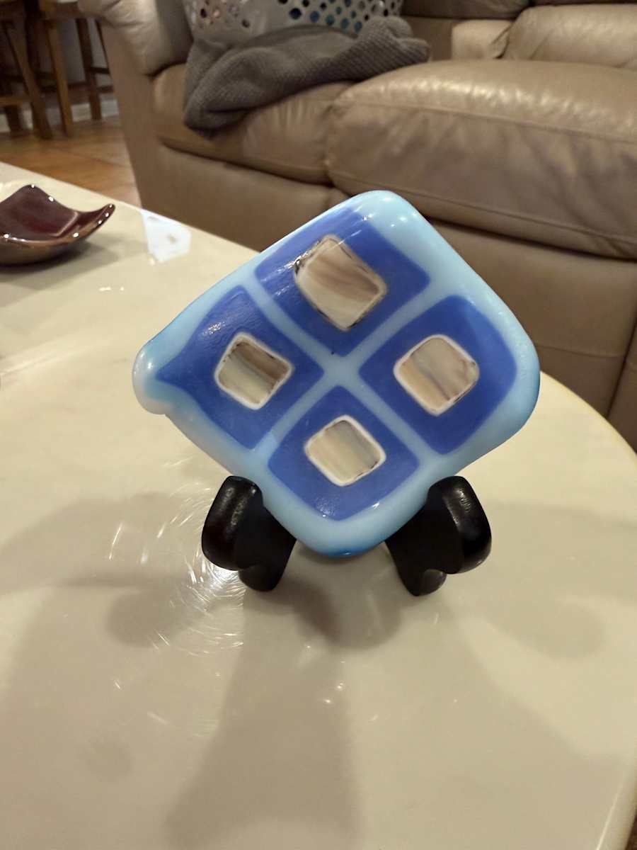 Funky Blue and Vanilla Square by Candice Treat Murphy, Image 2.