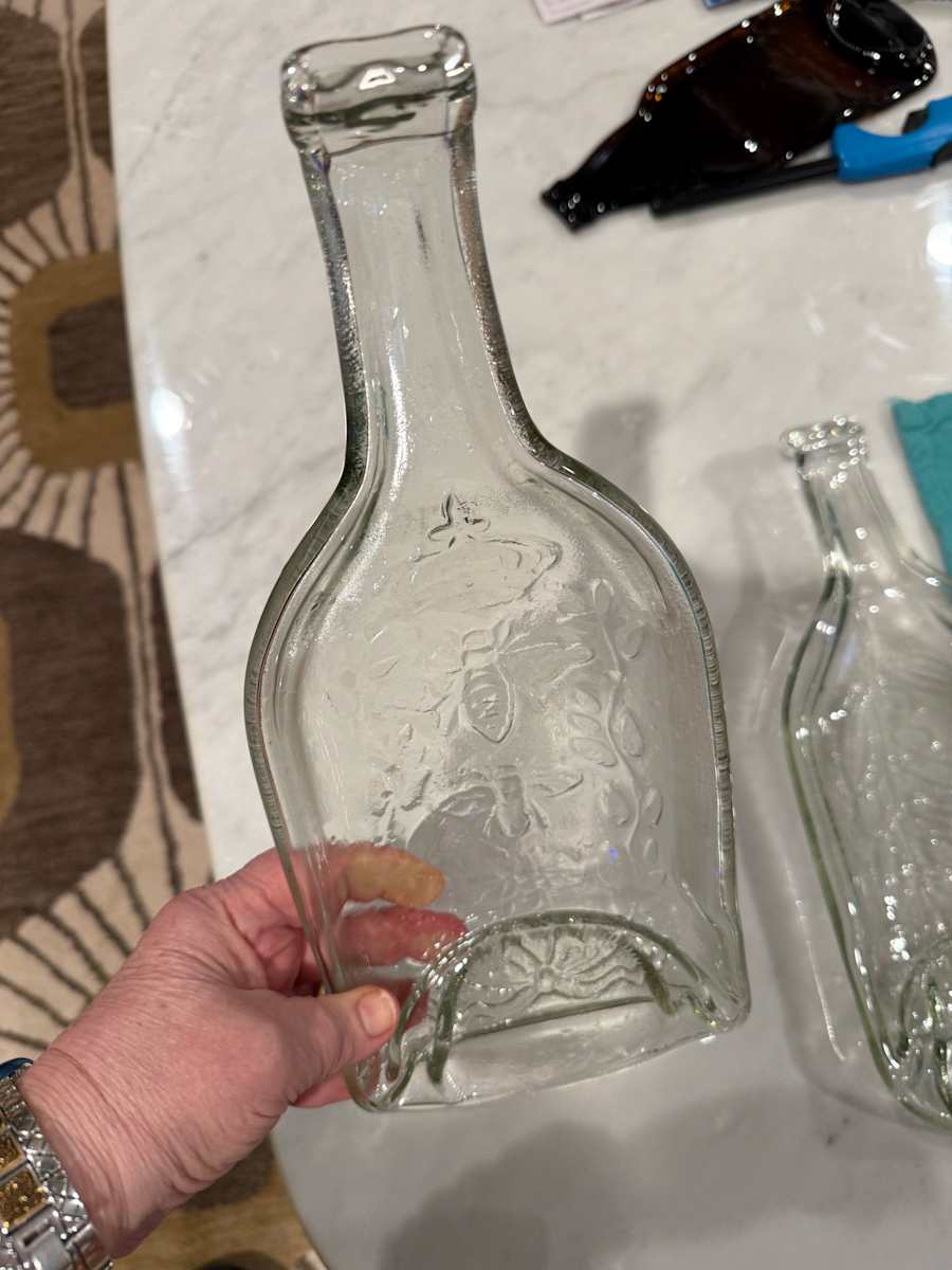 Magnum Bottle Large Spoon Rest Bees #3 (clear) by Candice Treat Murphy, Image 1.