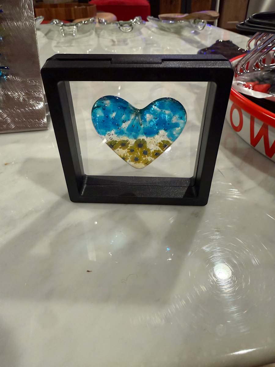 2" Ukraine Sunflower Pocket Heart #15 by Candice Treat Murphy, Image 5.