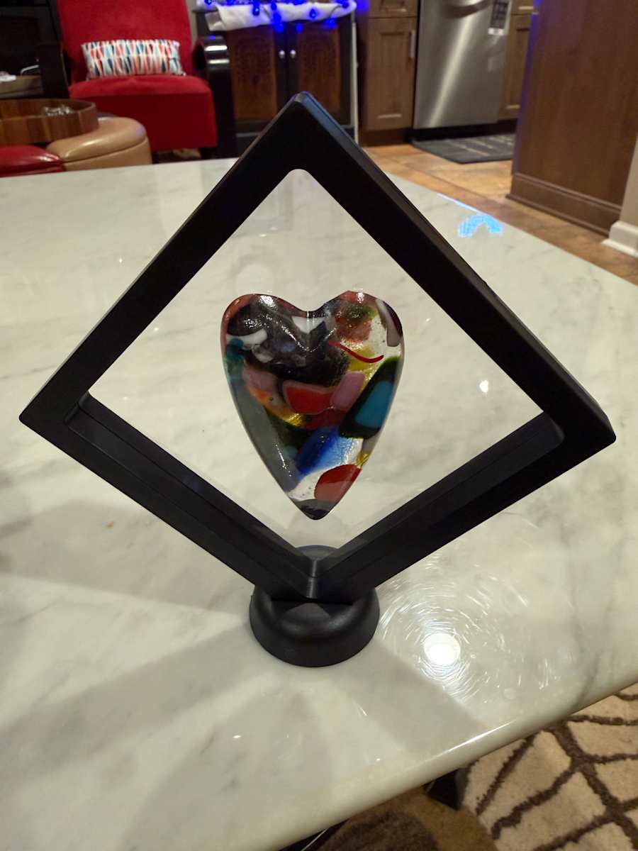 4” x 3” Paperweight Large Heart Color Chunks #1 by Candice Treat Murphy, Image 3.