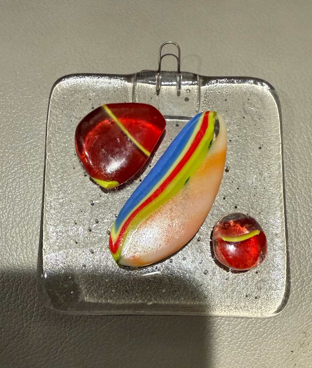 Clear Ornament with Color Stones by Candice Treat Murphy, Image 2.