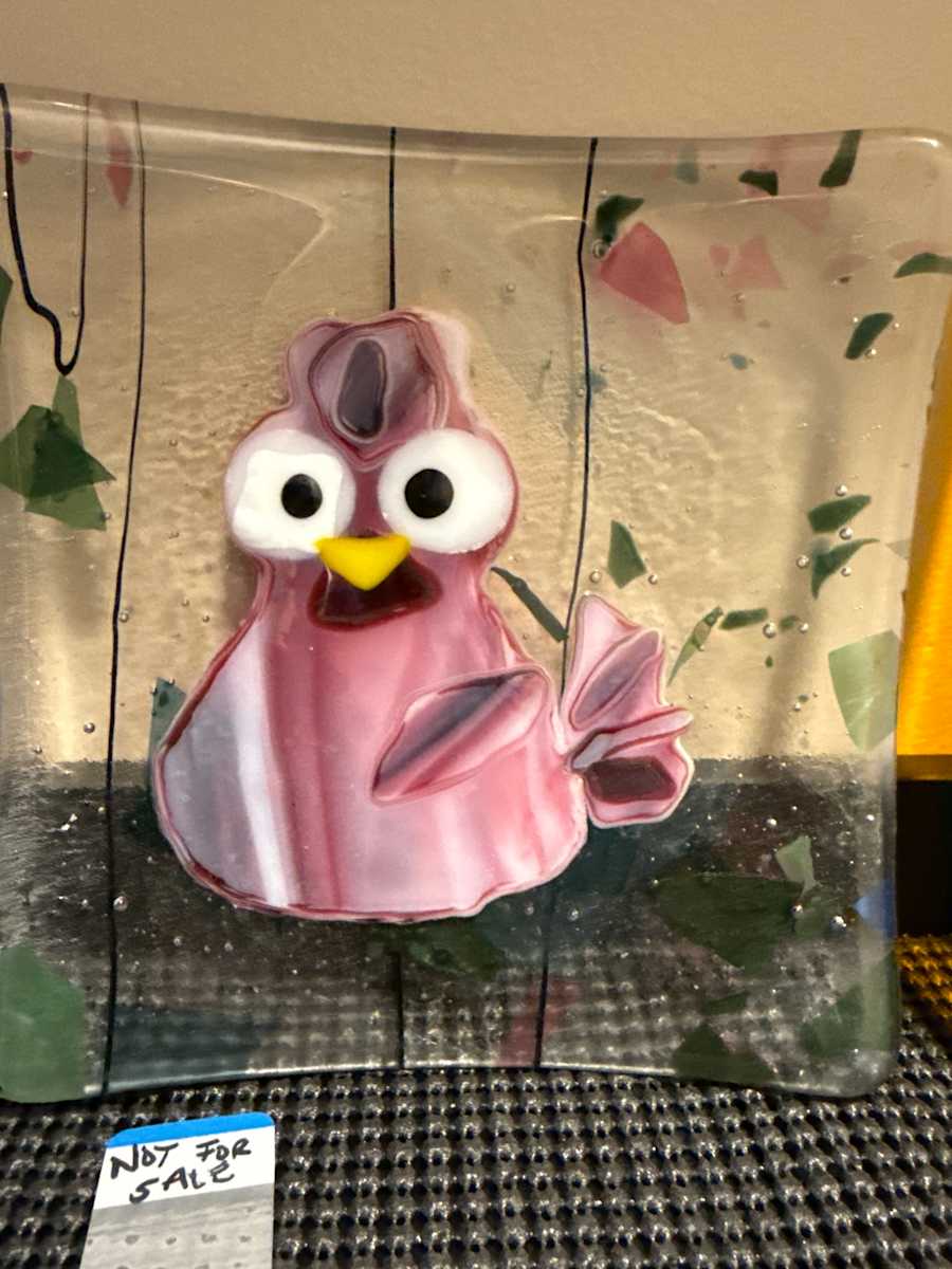 6” Purple Rooster Dish I by Candice Treat Murphy, Image 2.