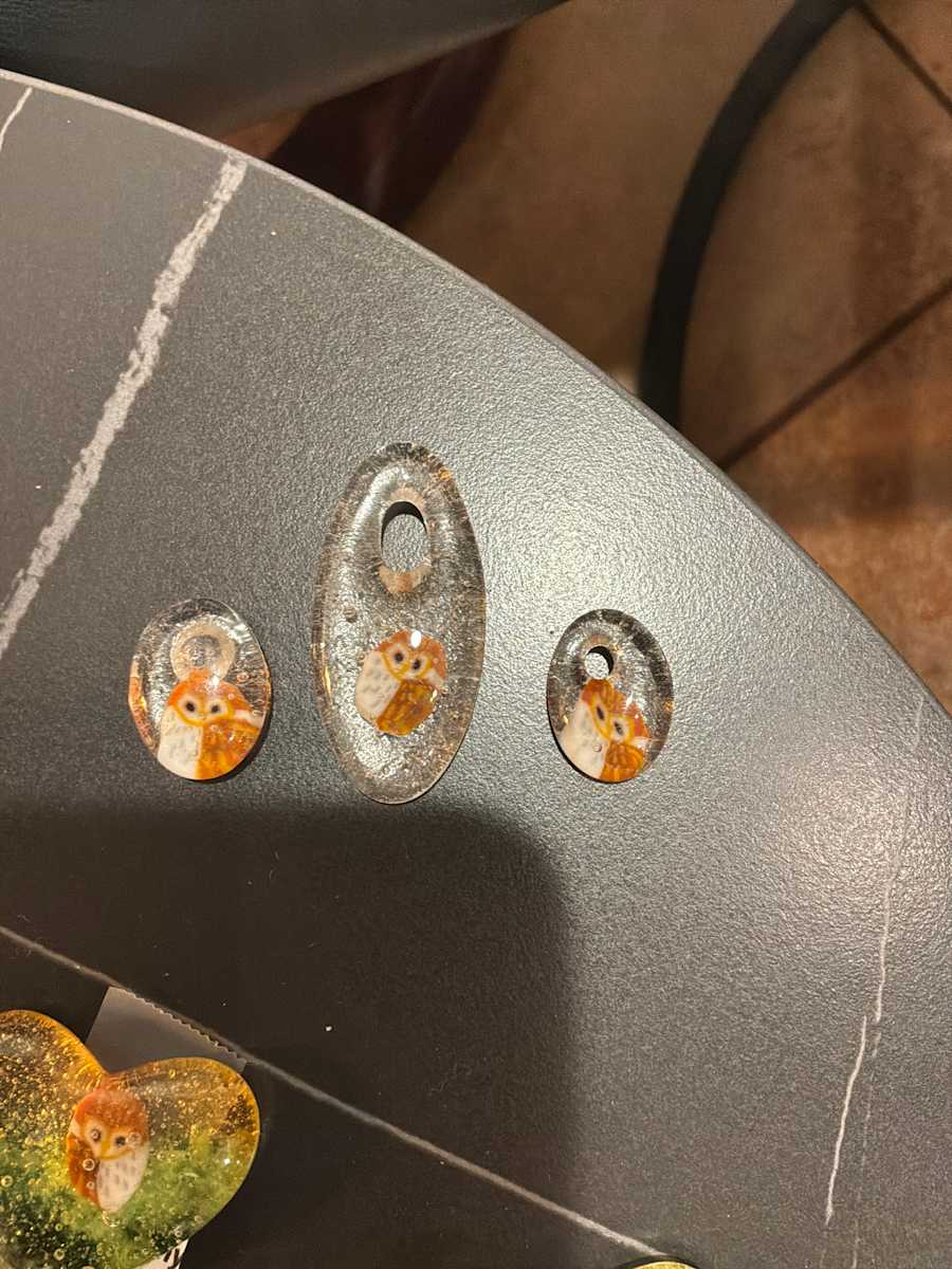 Owl Necklace Drop and Earring Drops #1 by Candice Treat Murphy, Image 1.