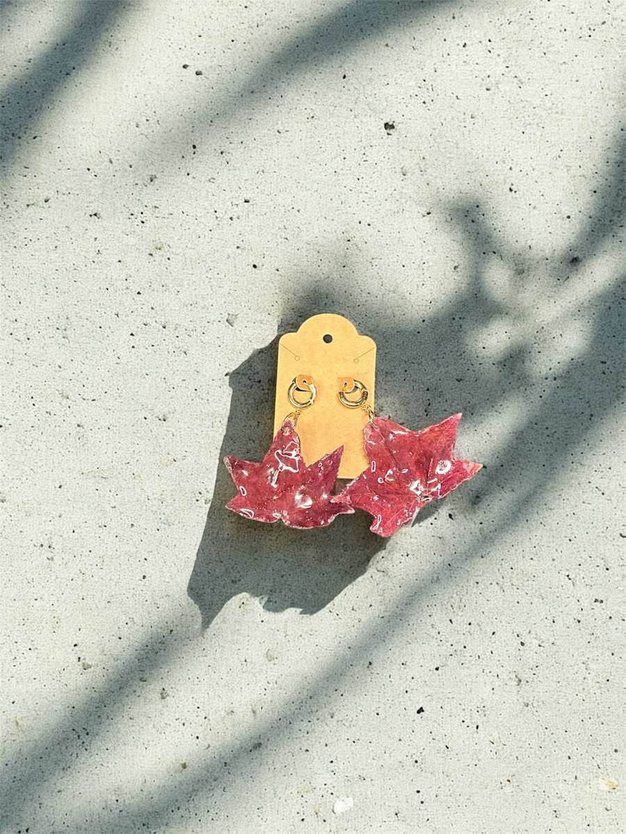 Japanese Maple Leaf Huggie by Breanna Cole, Image 1.