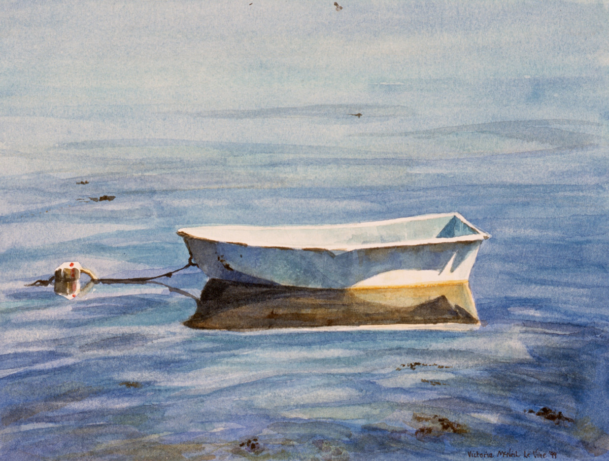 Quiet Dinghy by Victoria M  Le  Vine 
