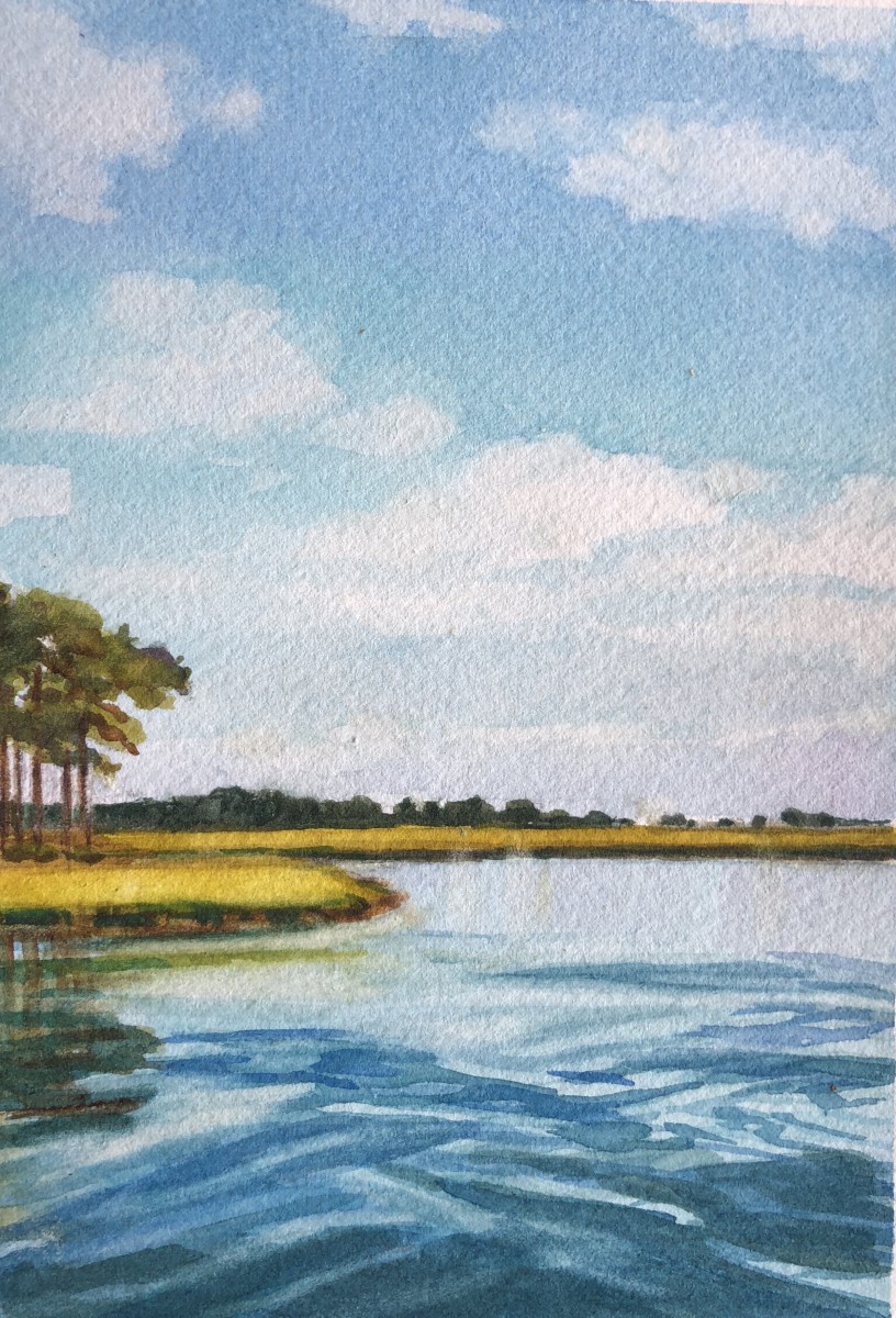 Kiawah Inlet by Victoria M  Le  Vine 