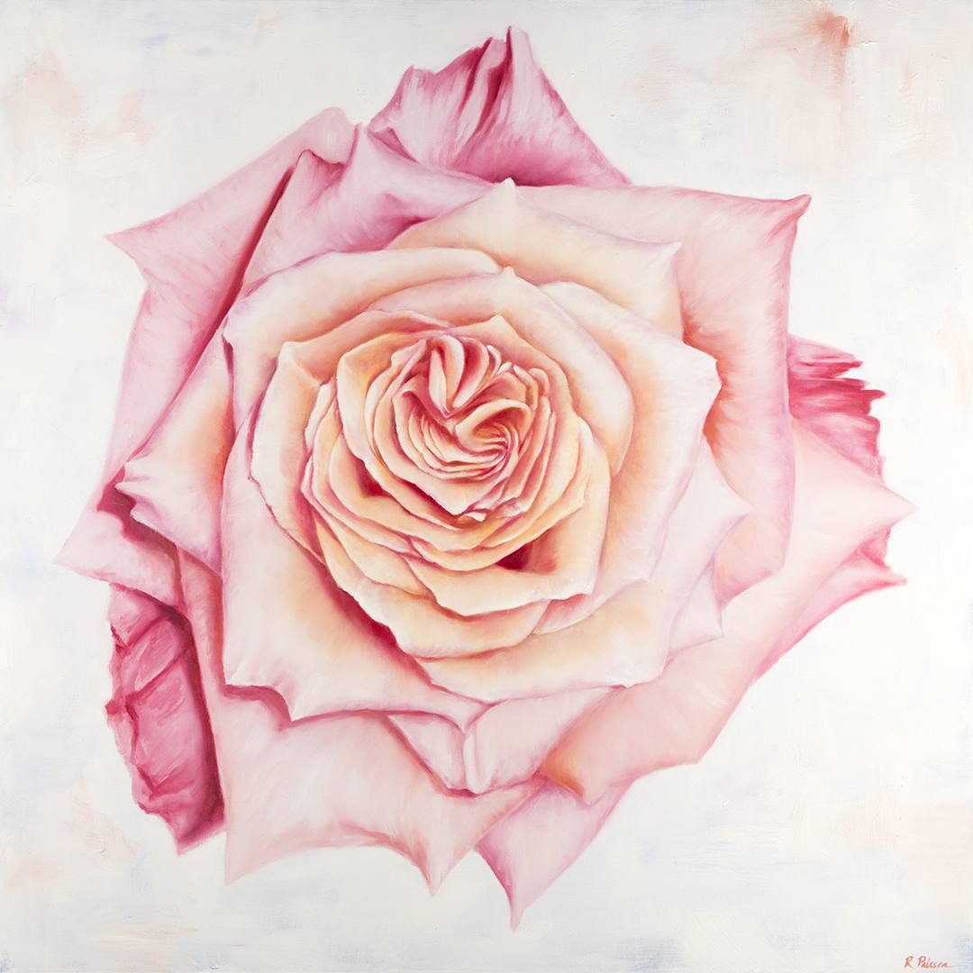 Pink Heirloom Rose by Robyn Palescandolo 