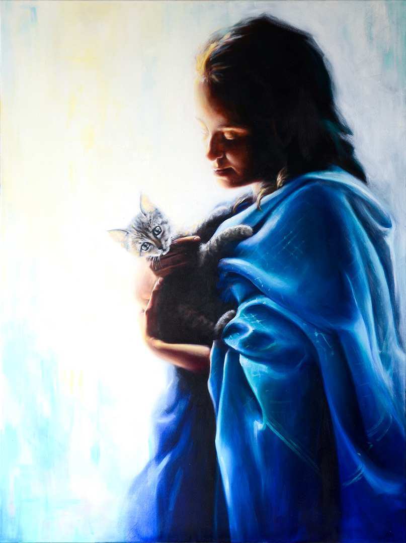 Blue Draped Affection by Robyn Palescandolo 