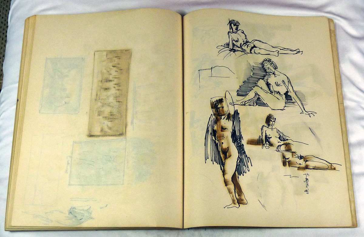 Page 157 & 158, from "Journal #1" by Roy Hocking, Image 2.