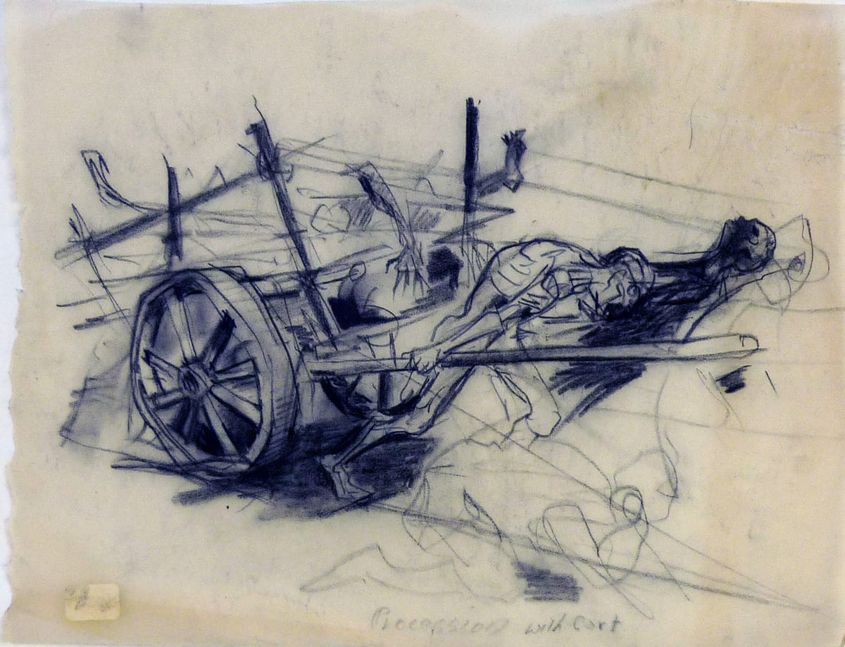 Procession with Cart by Roy Hocking 