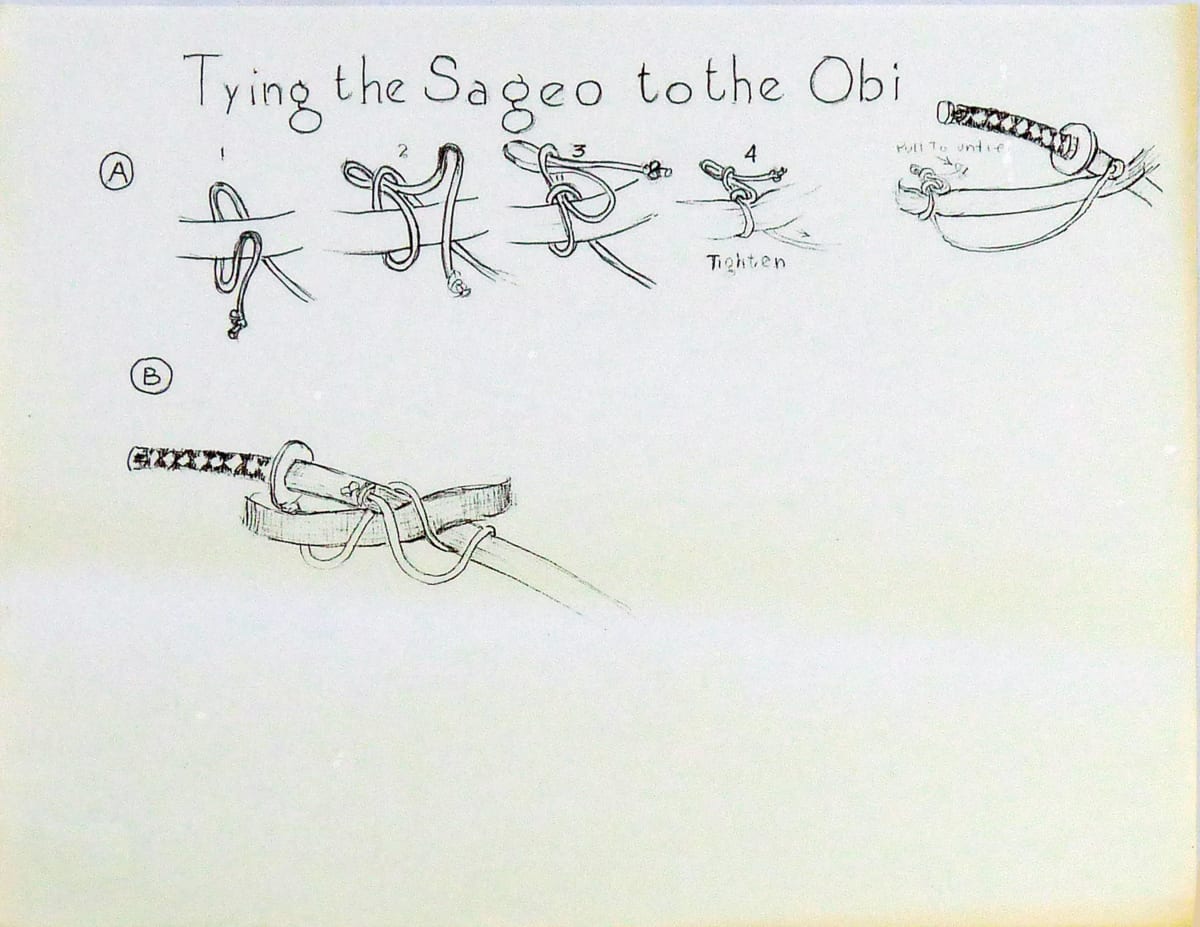 Tying the Sageo to the Obi by Roy Hocking 