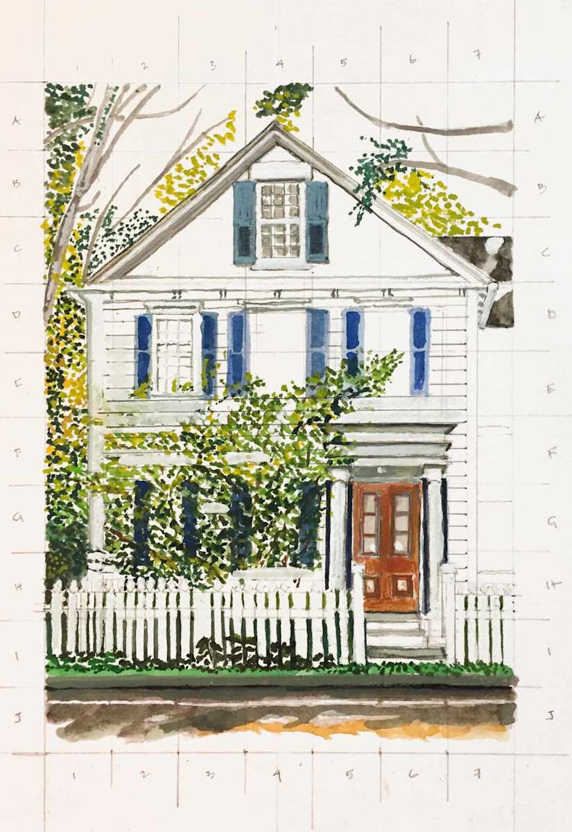 Boston Post Rd Sketch by Dean Vallas, Image 2.