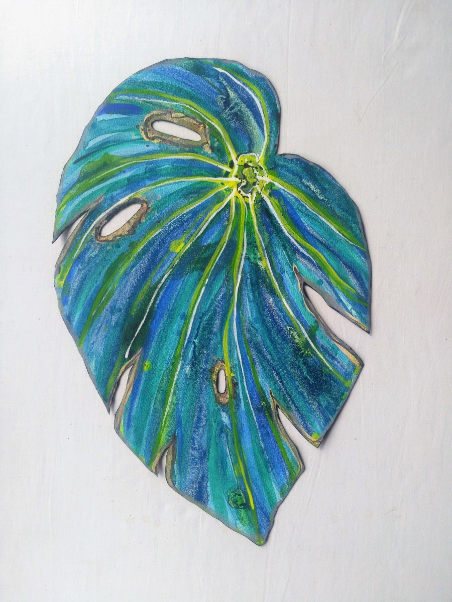 Blue Begonia Leaf . 027 by Liz McAuliffe 