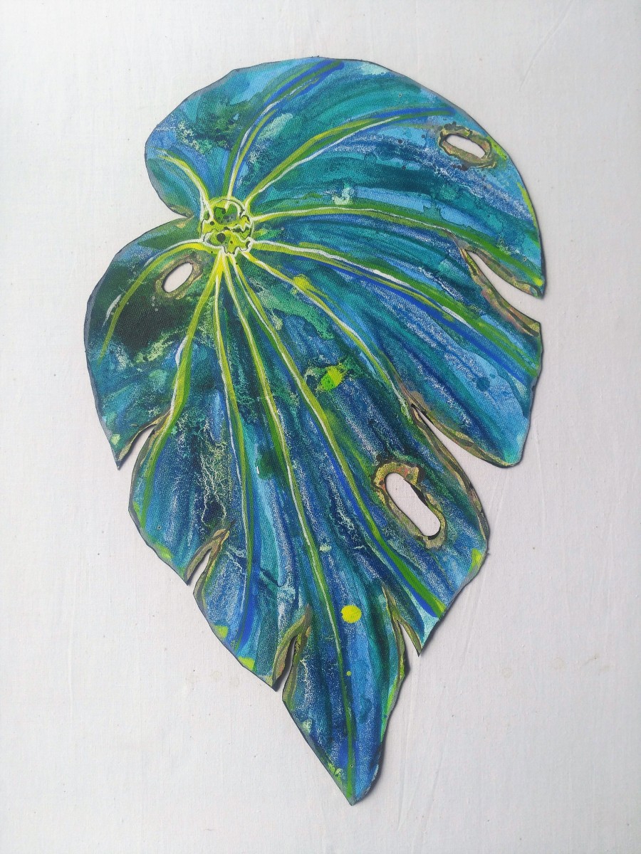 Blue Begonia Leaf . 028 by Liz McAuliffe 