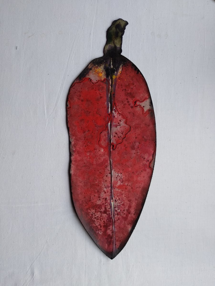 Medium Pohutukawa Leaf . 265 by Liz McAuliffe 