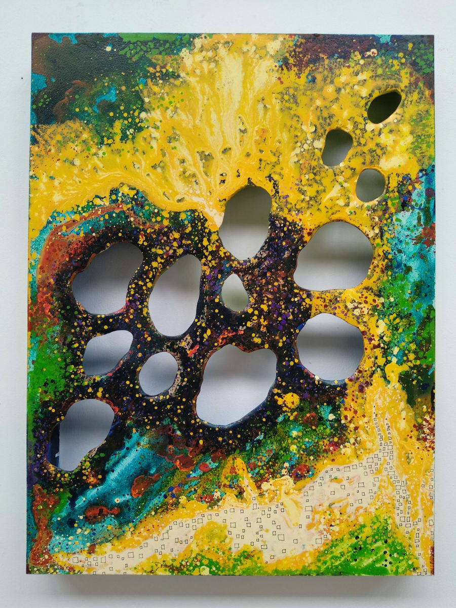 Hundertwasser Meets Pohutukawa 'Lacuna' .. Sml .. (20105) by Liz McAuliffe 