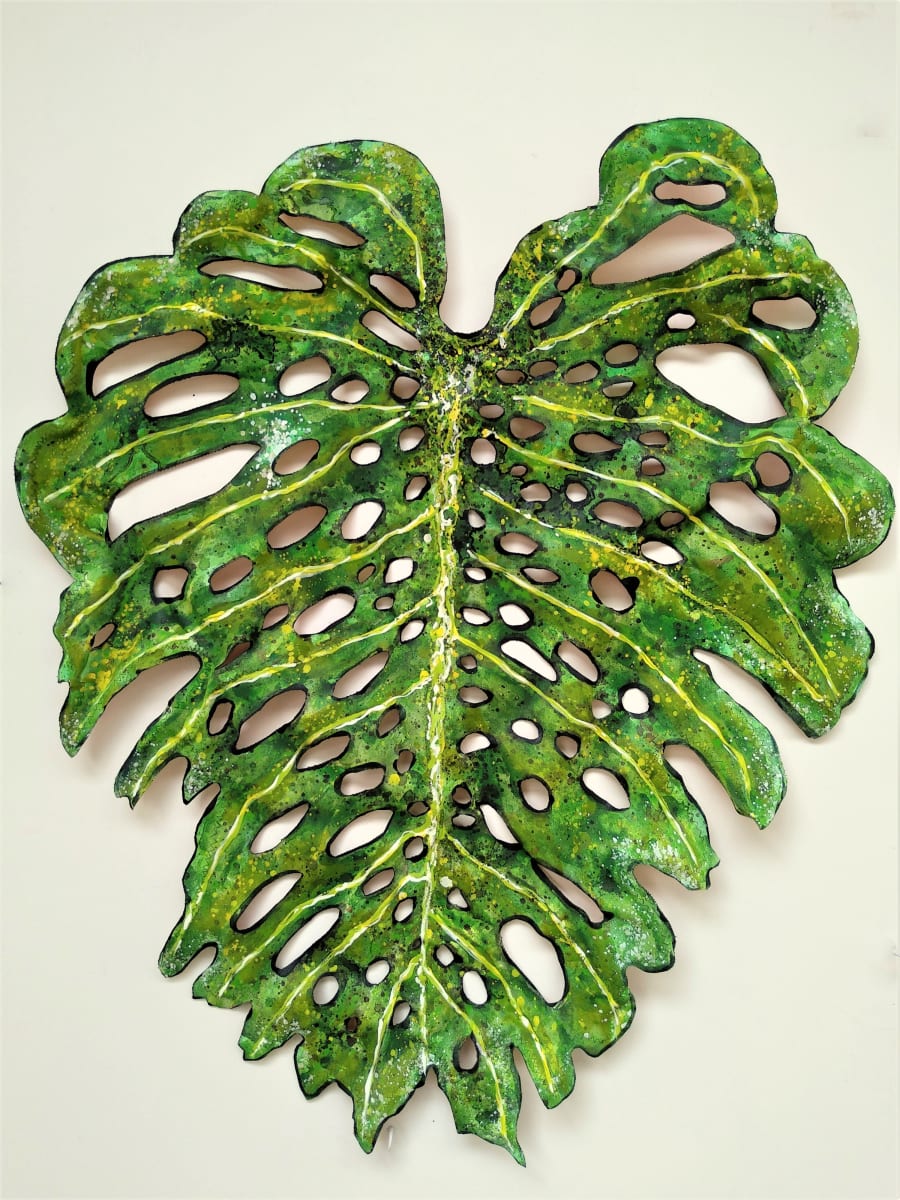 Monstera Leaf - Canvas/Wire  .. (20161) by Liz McAuliffe, Image 1.