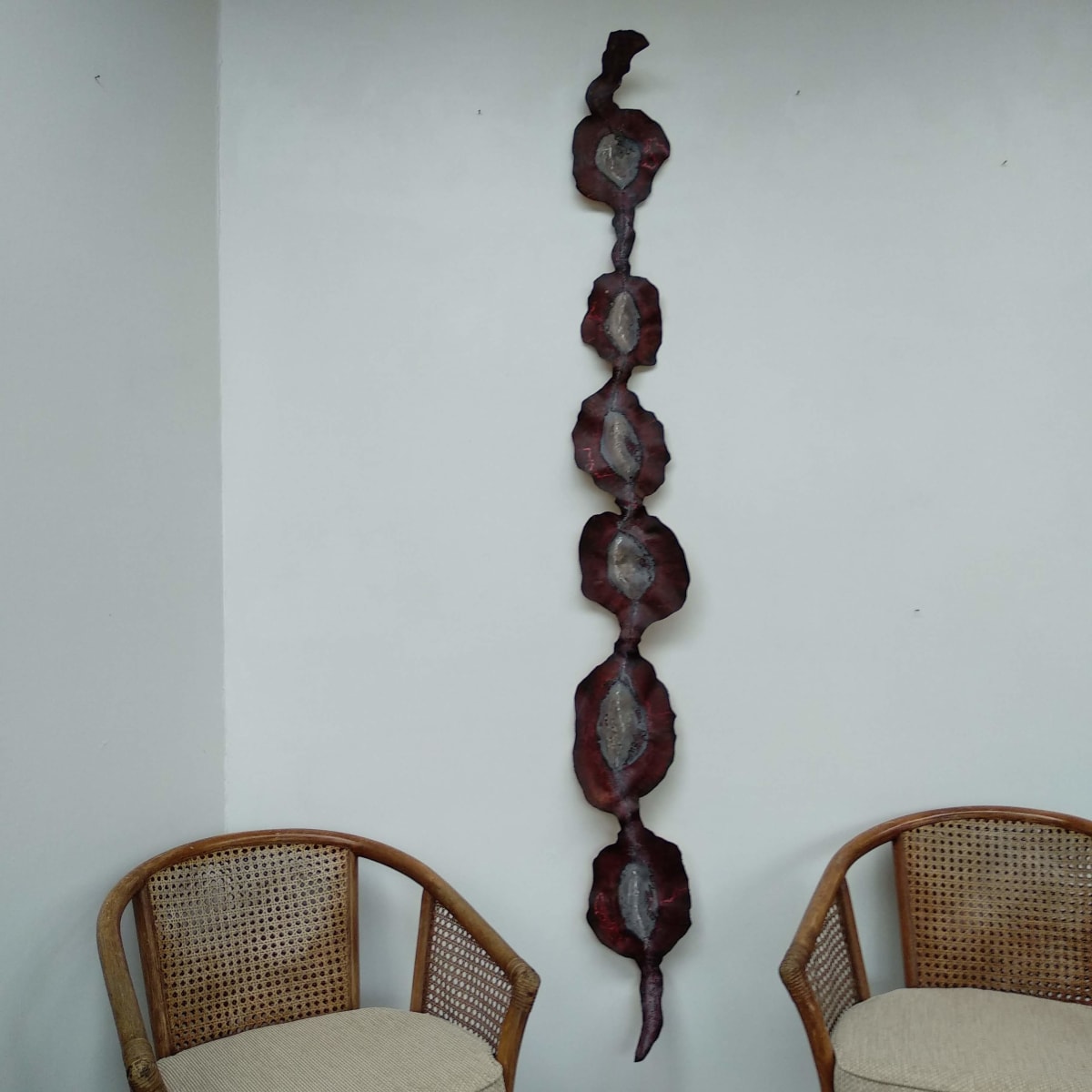 Kowhai Pod - Canvas/Wire  ..  (21127) by Liz McAuliffe 