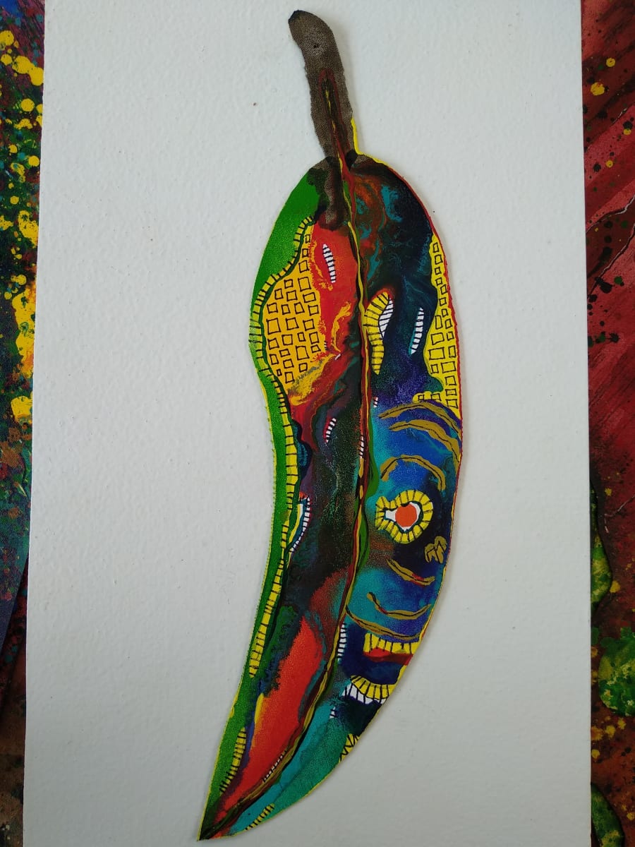 Hundertwasser Leaf  .. (22279) by Liz McAuliffe 