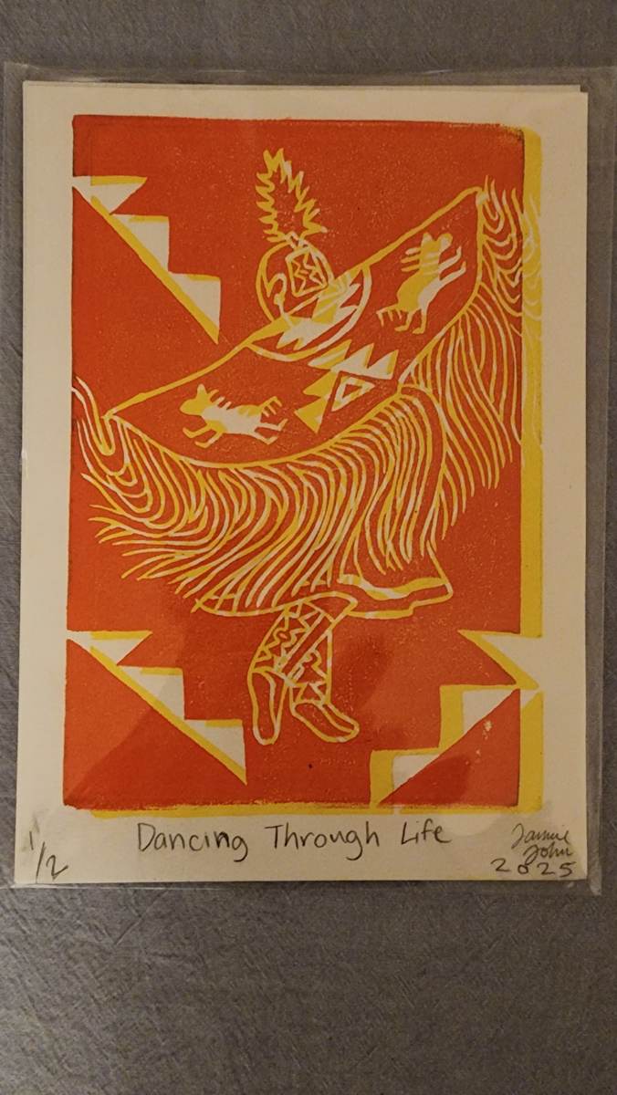 Dancing Through Life (Orange) by Jamie John 