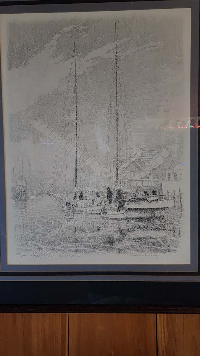 Flurries at Knapp's Narrows by Edmund S. Spinney 