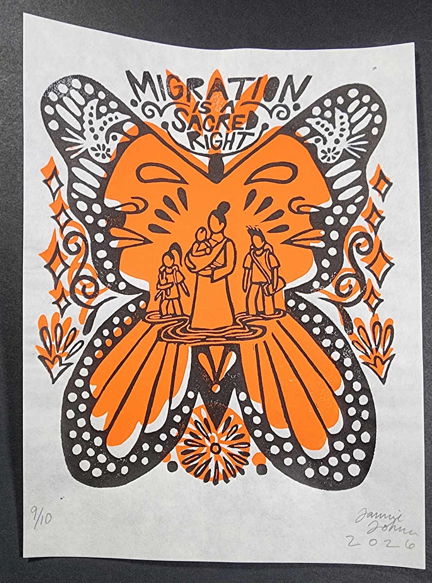 Migration Is A Sacred Right 9/10 by Jamie John, Image 1.
