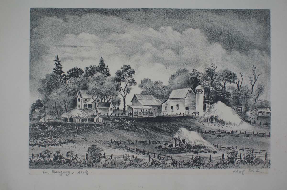 Minnesota Farmyard by Adolf (Adolph) Dehn, Image 3.