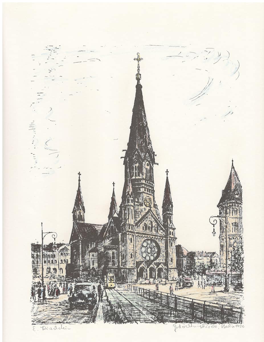 Gedaechtniskirche, Berlin 1936 by Erhard Kirschstein 