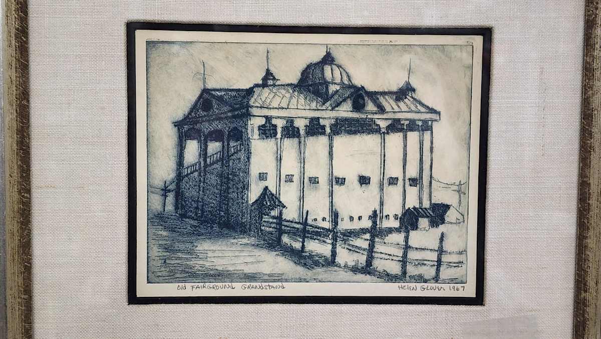 Old Fairgrounds Grandstand by Helen (Mildred Callison) Glover, Image 1.