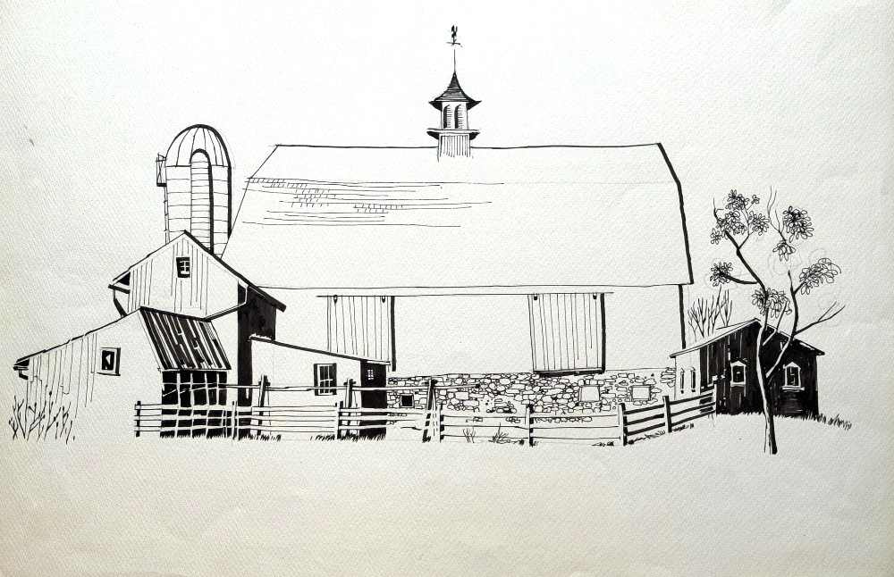 **Barn with Weathervane** by Peter G. Menihan, Image 1.