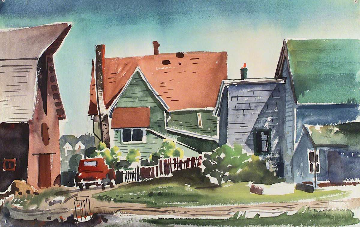 Green House / Red Car by John C. Menihan 