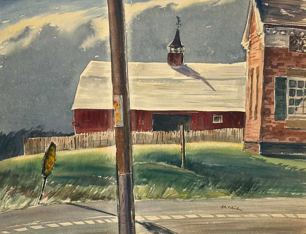 Red Barn and Pole by John C. Menihan, Image 1.