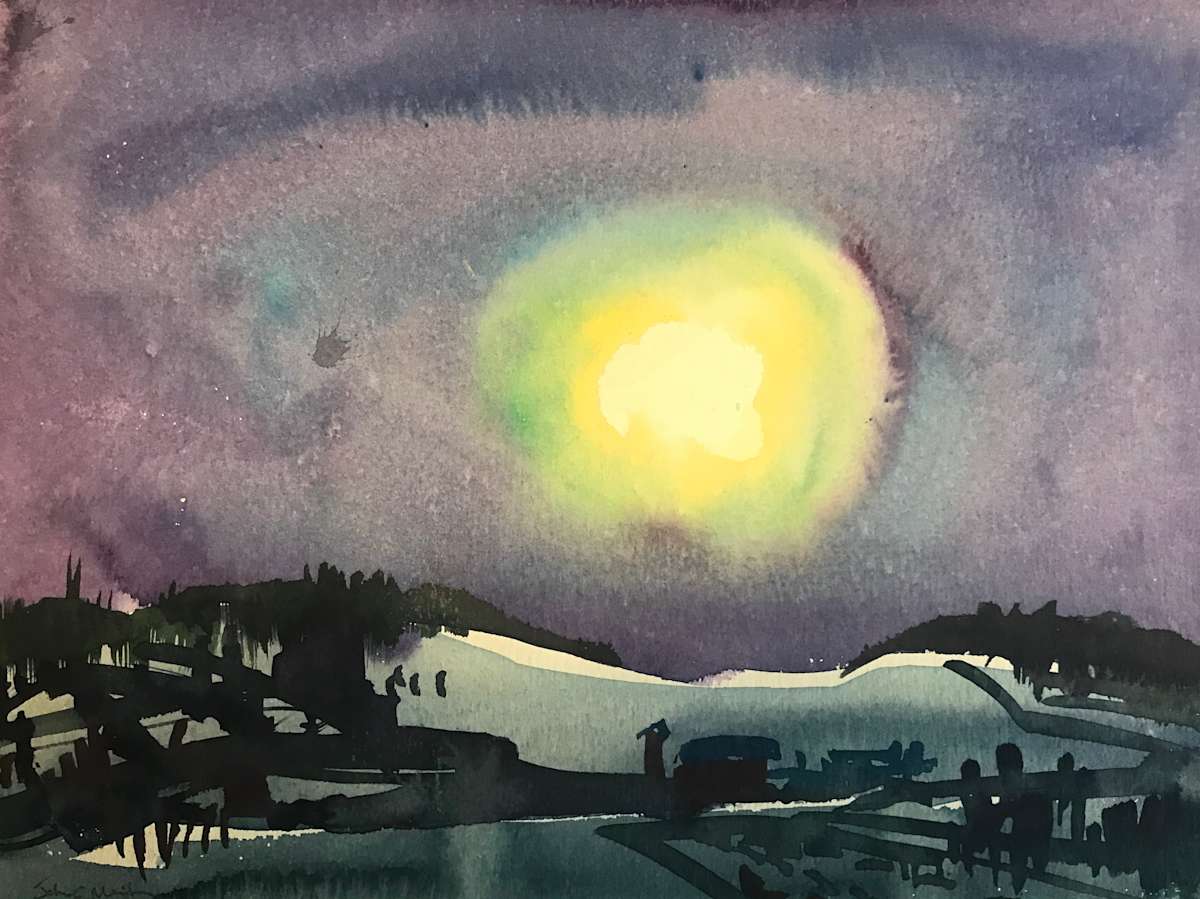 Moonlight on Snowy Hill by John C. Menihan, Image 1.