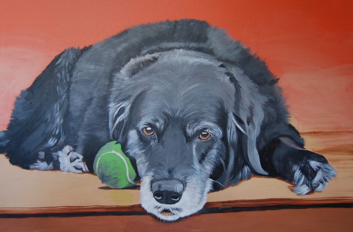 LULU by CATHY KLUTHE  Image: My dear old Lulu passed when she was 11 years old, she was a rescue with an unbelievable , loving personality.  She loved everyone and everyone loved her and was trained to be a therapy dog . We visited a seniors residence for many years where she brought much joy!