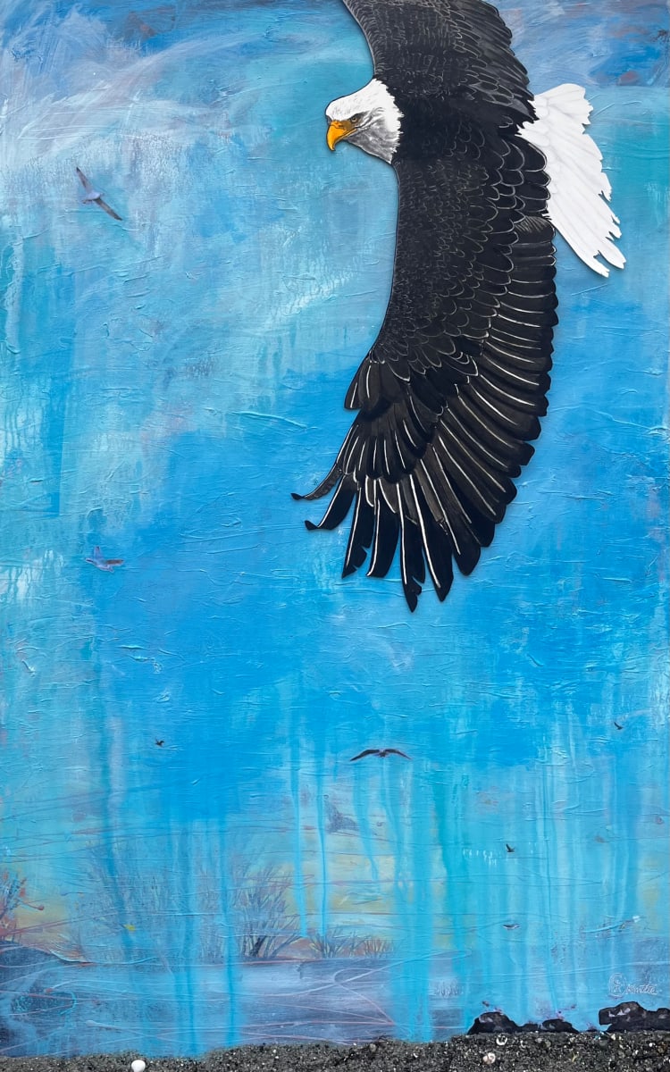 EAGLE IN FLIGHT by CATHY KLUTHE  Image: "EAGLE IN FLIGHT"
