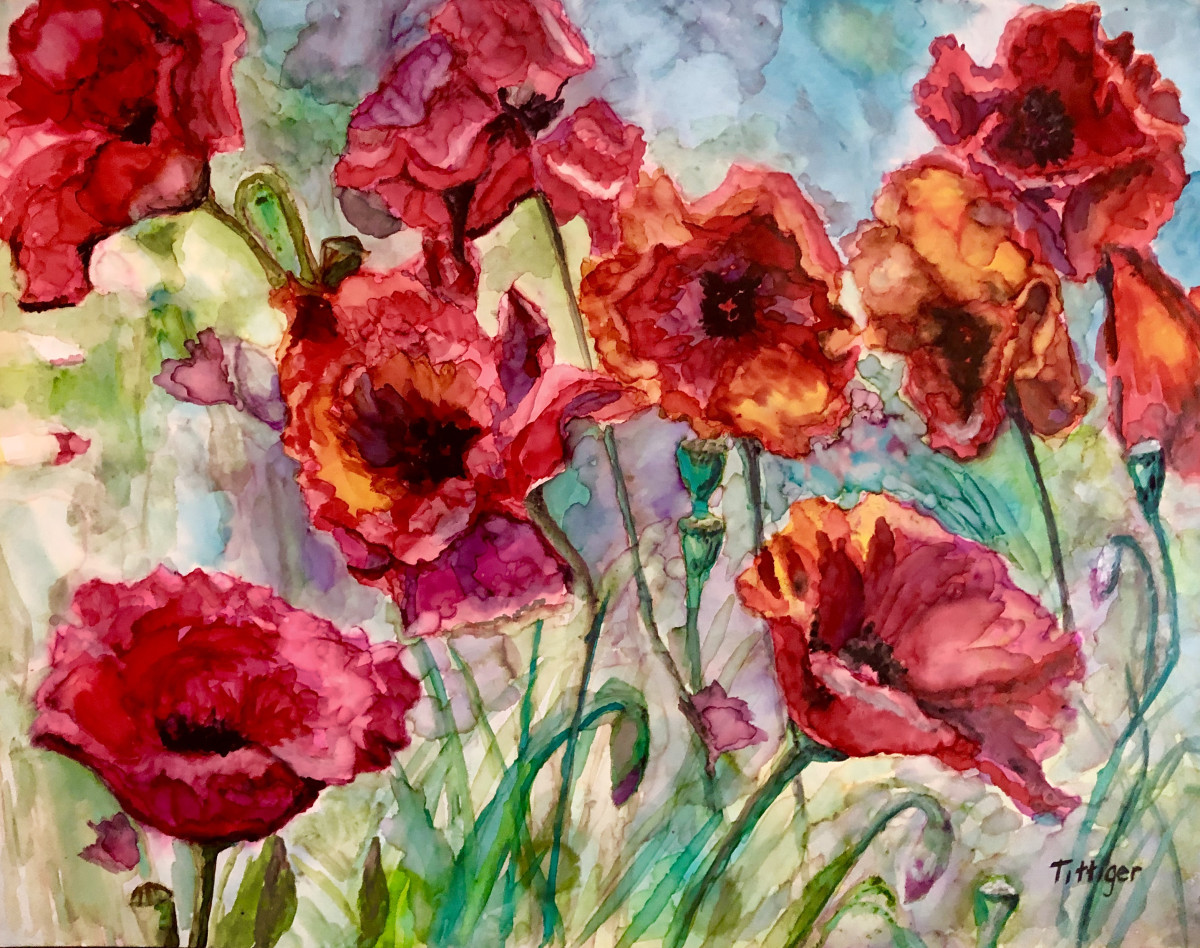 BEAUTIFUL POPPIES by Colleen Tittiger 